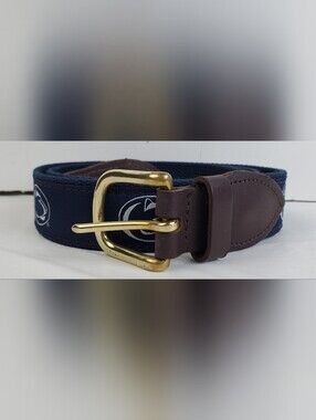 Jardine NCAA Penn State Nittany Lions Golf Ribbon Belt Brass - Size 42 - EUC